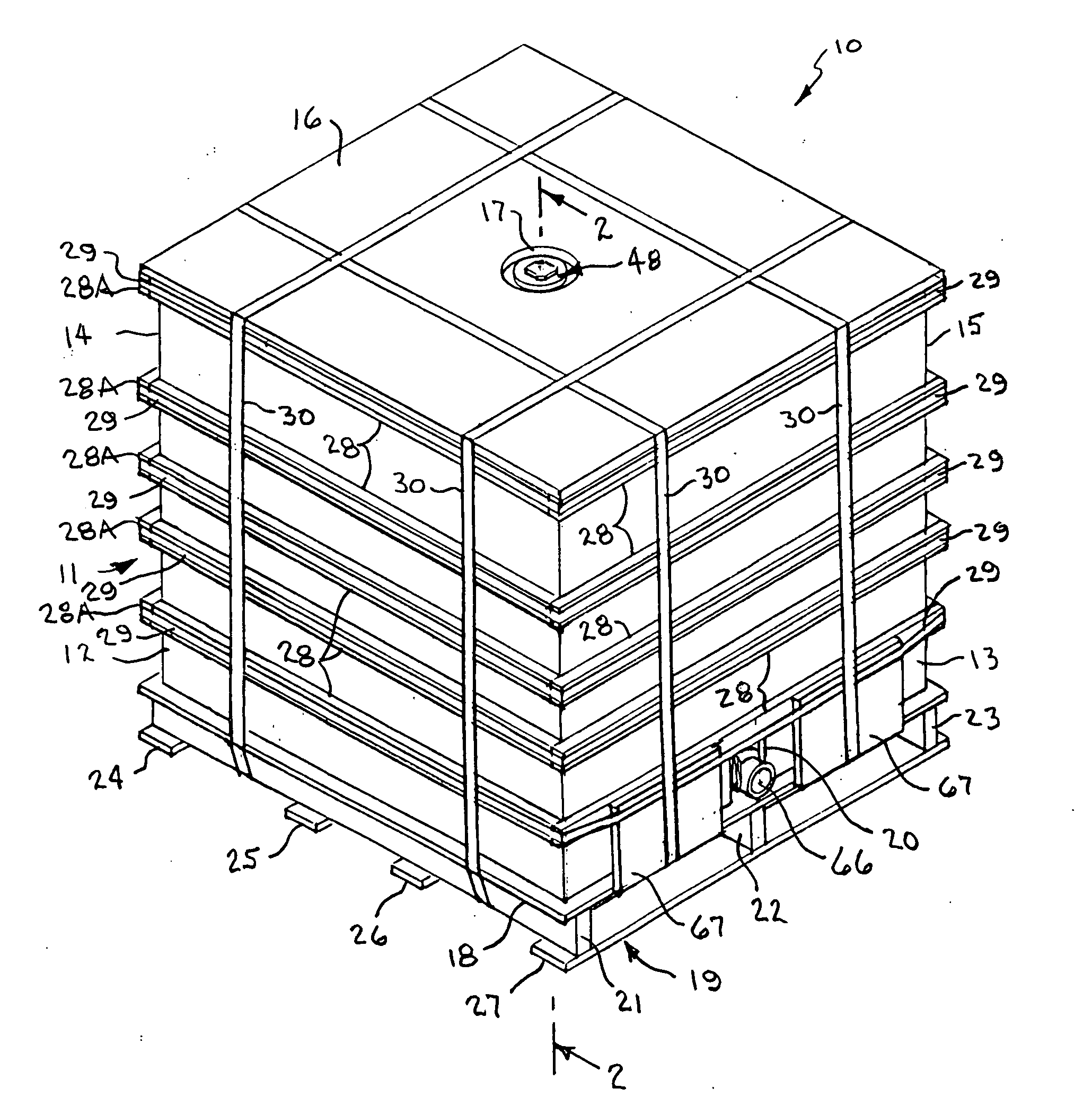 Container for bulk handling of fluids