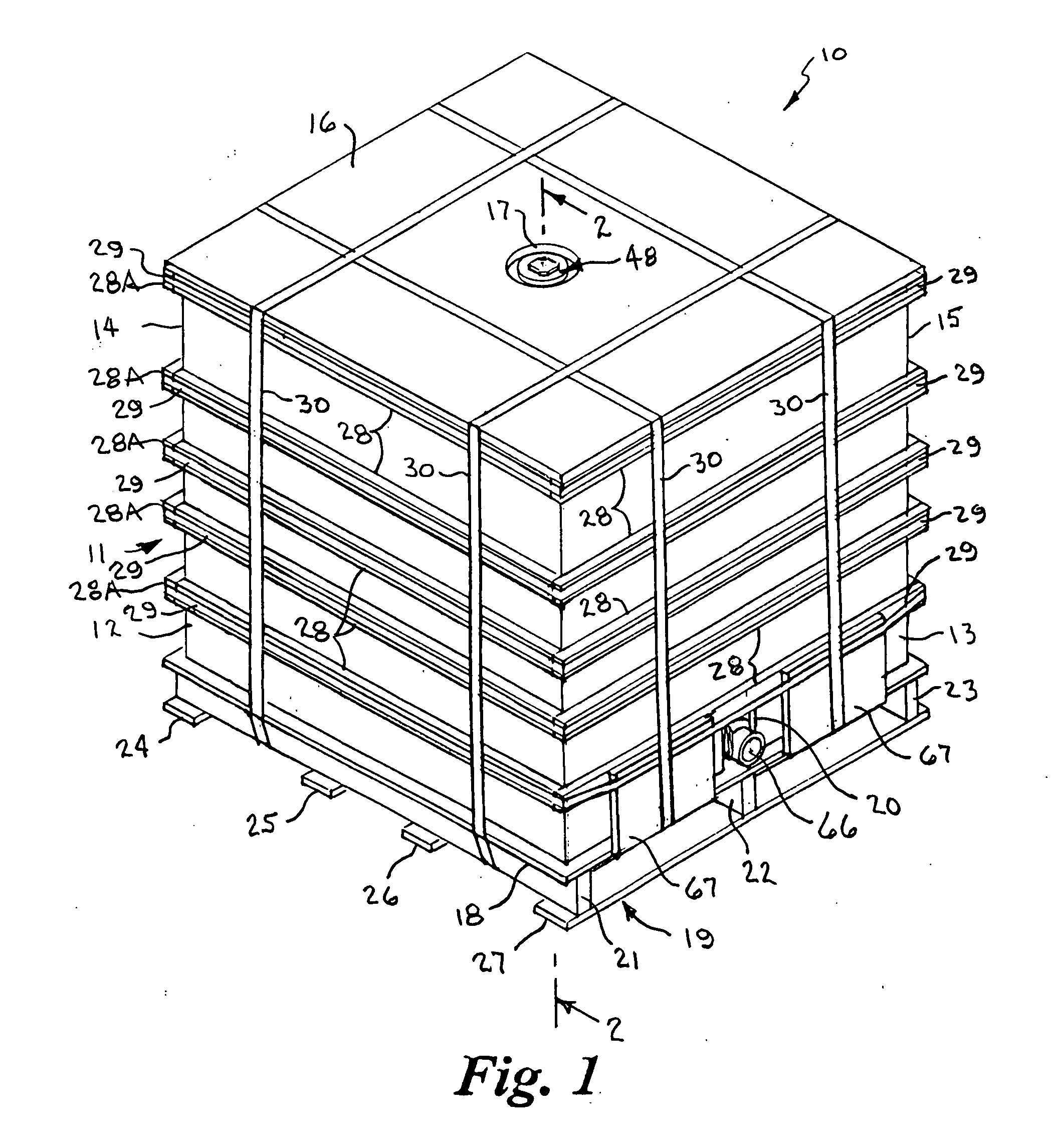 Container for bulk handling of fluids