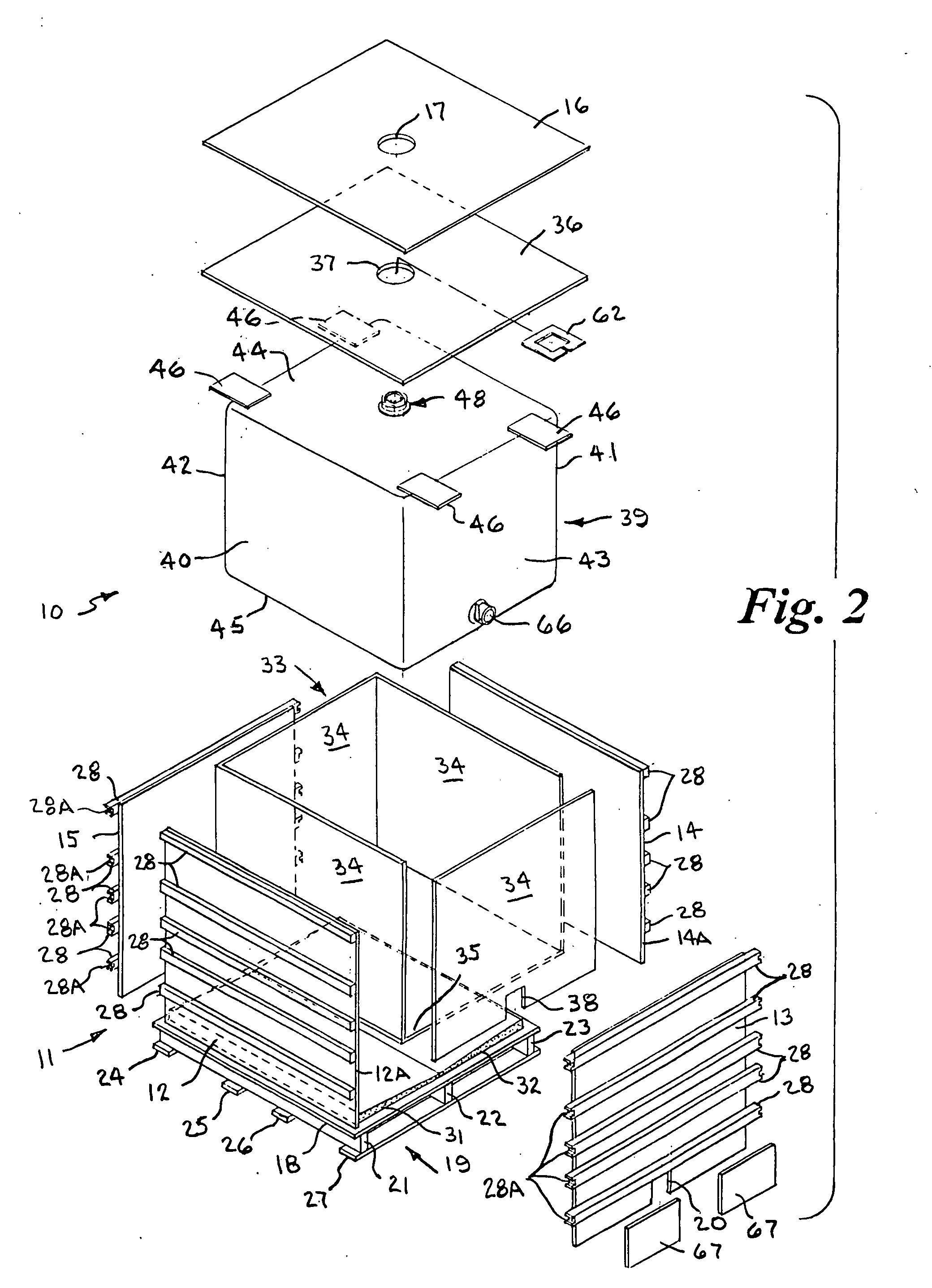 Container for bulk handling of fluids