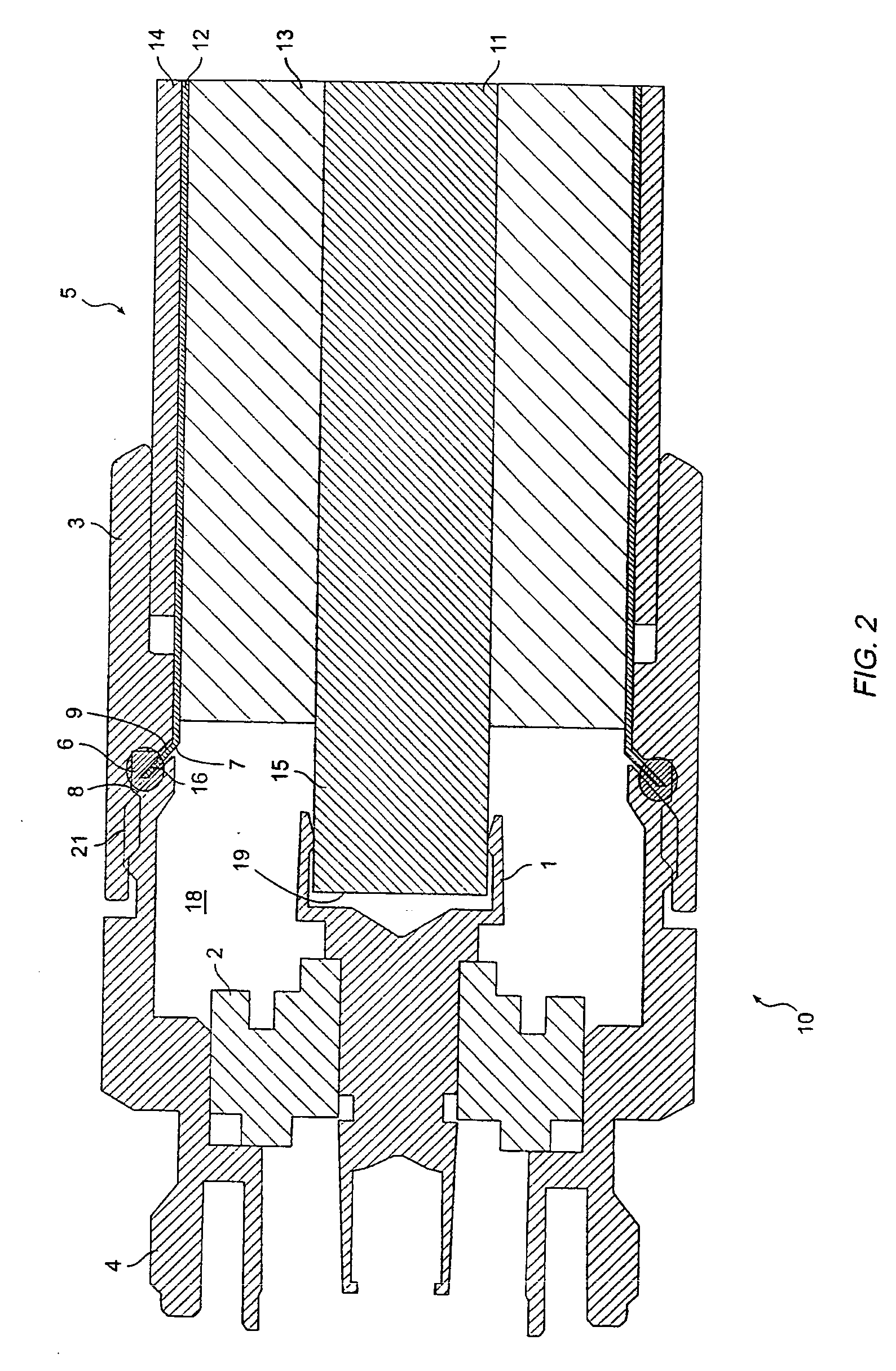 Coaxial connector with center conductor seizure