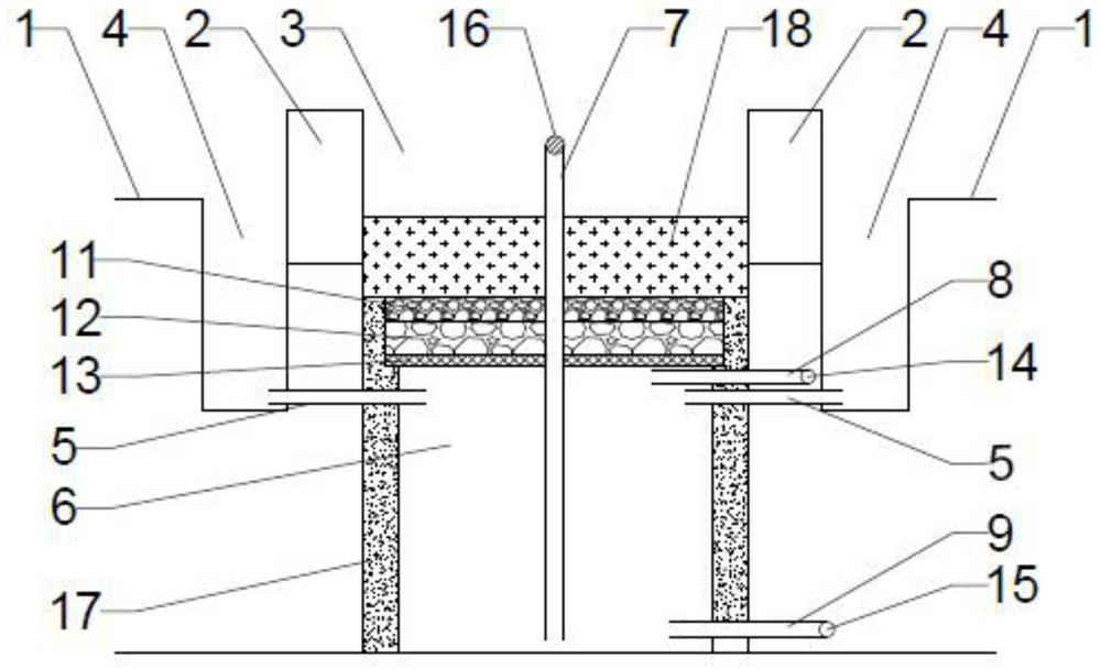 Road green belt water collecting system and construction method