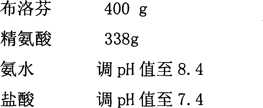 Ibuprofen liquid injection composition and preparation method thereof