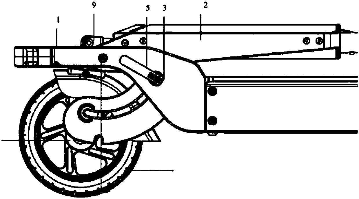 Folding mechanism for scooter and scooter including the same