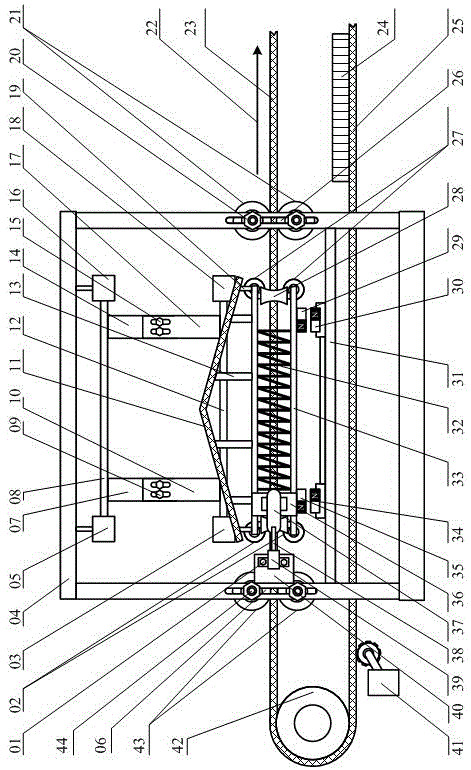 Suspended anti-side deviation conveyor belt demagnetization rack device