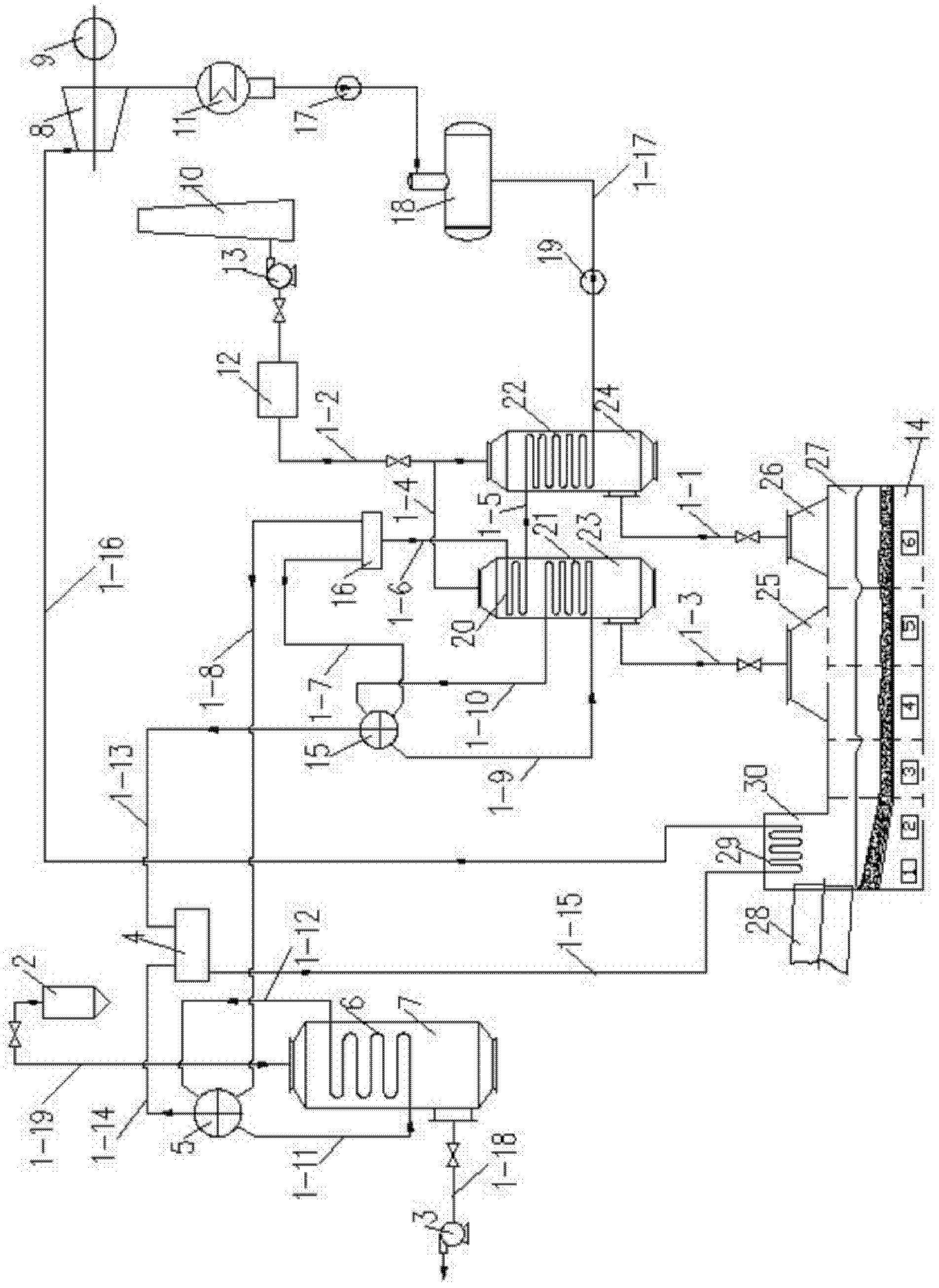 Cement kiln waste heat comprehensive utilization power generation system and method