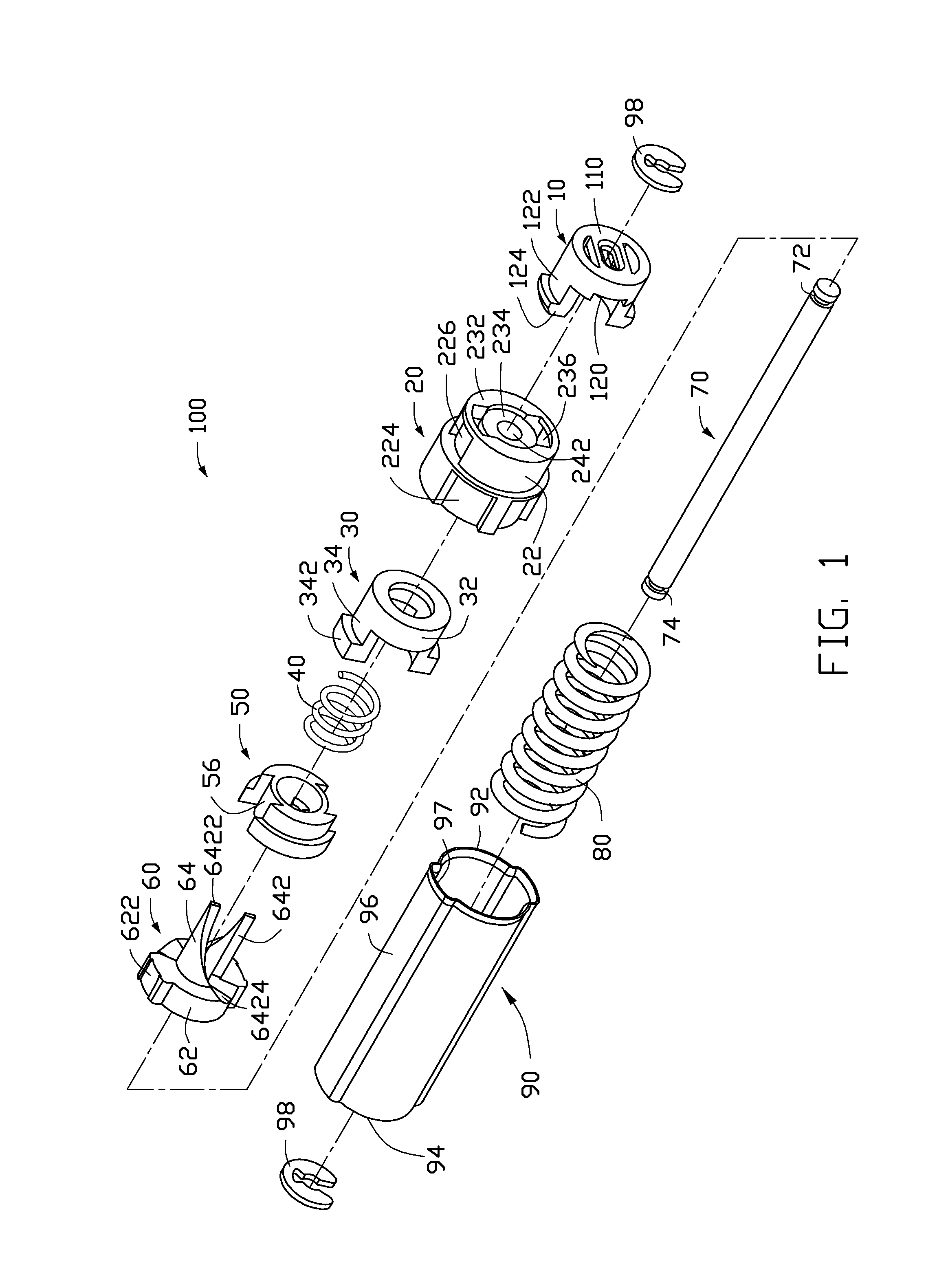 Button activated spring-loaded hinge assembly