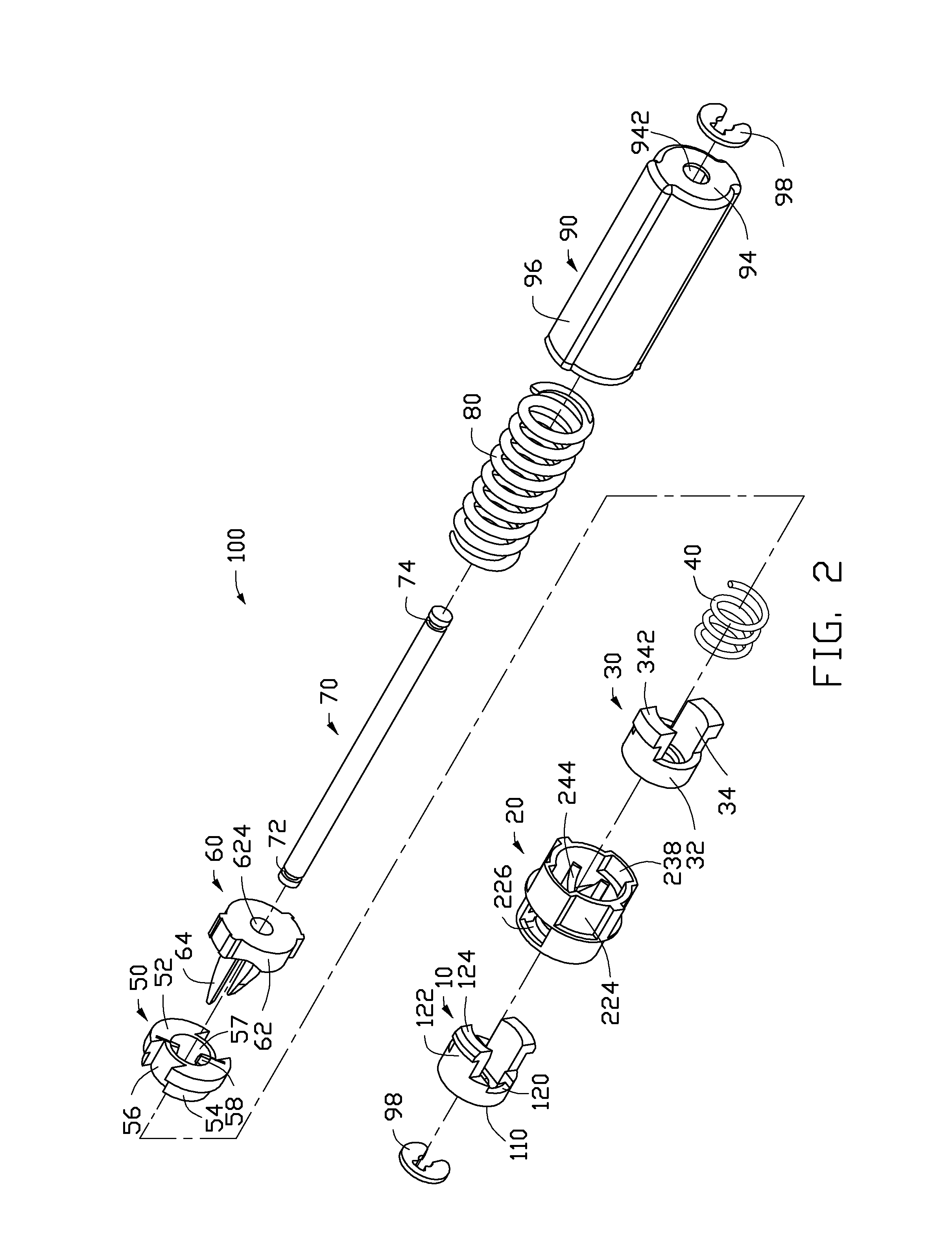 Button activated spring-loaded hinge assembly