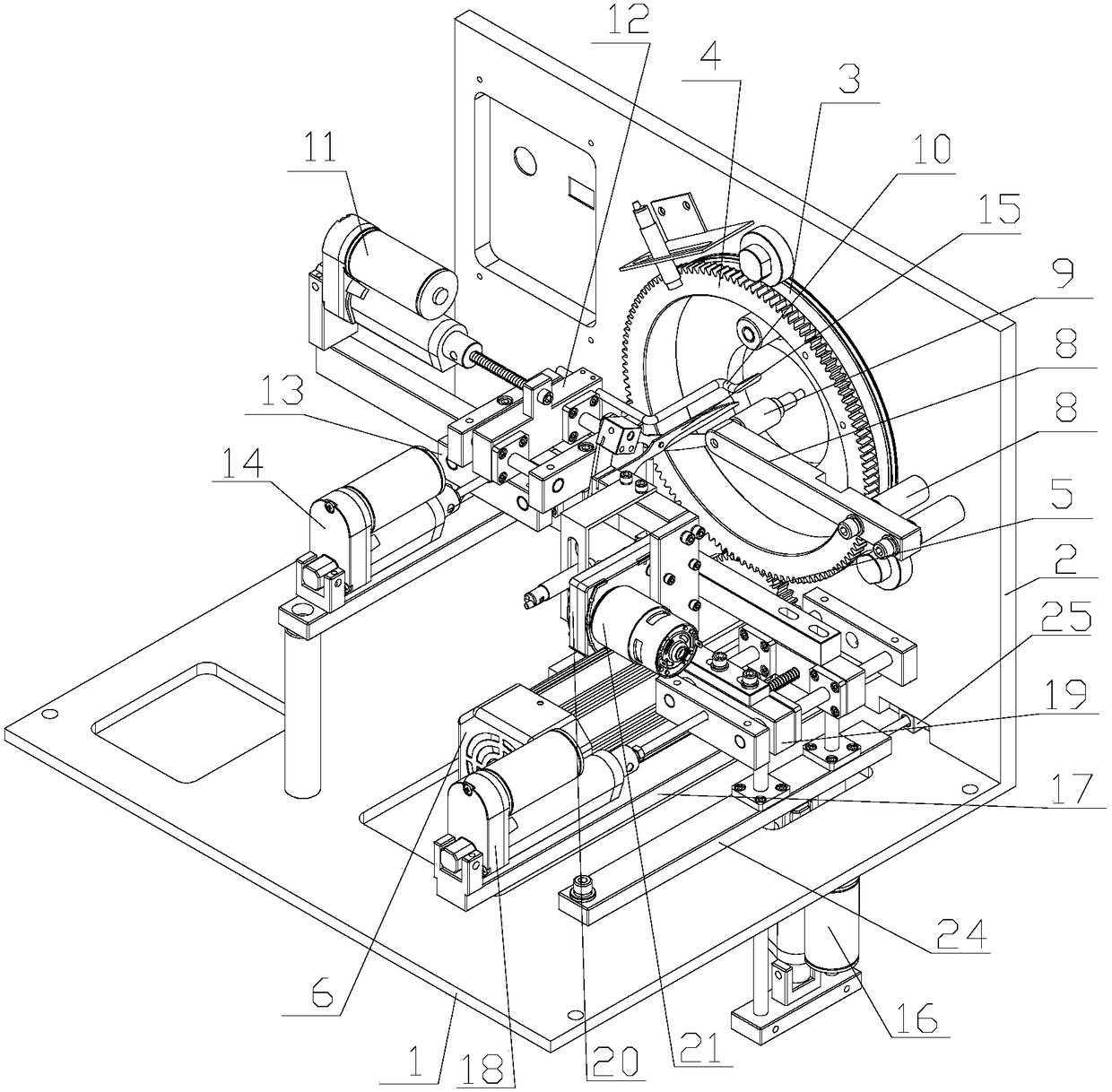 A raw material tape automatic winding machine