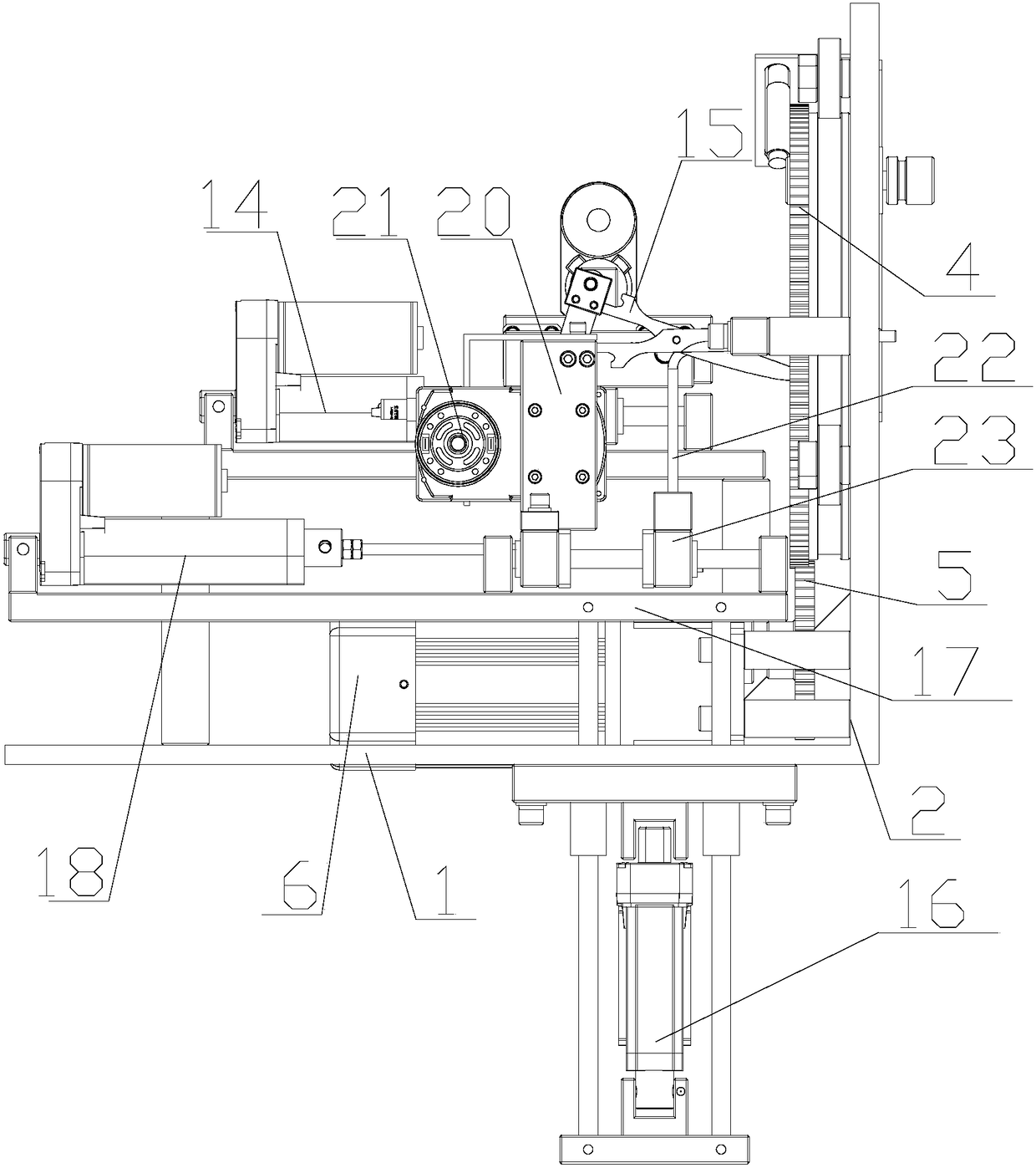 A raw material tape automatic winding machine