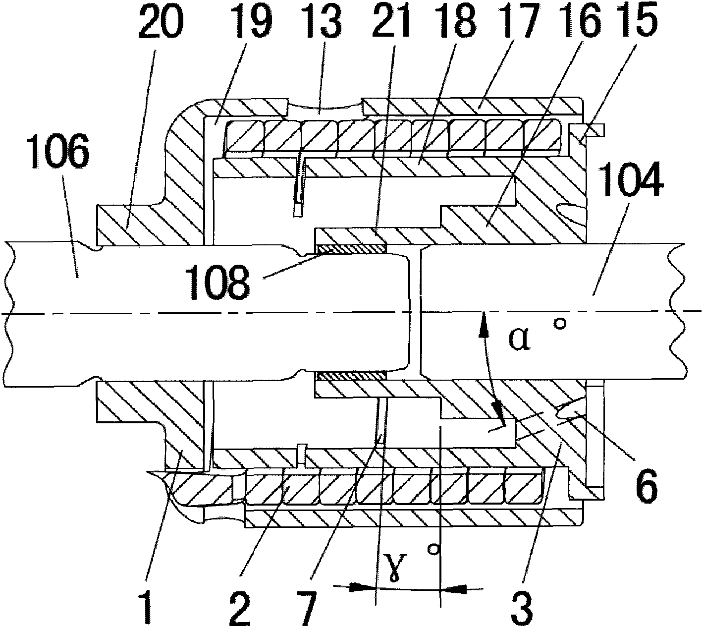 Shaft coupling of mechanical supercharger