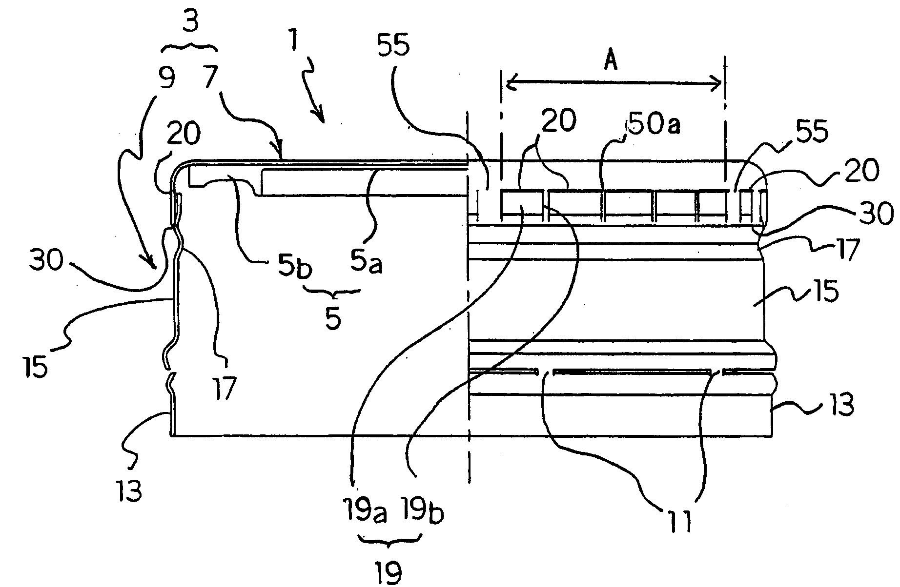 Metallic container closure having internal pressure release function