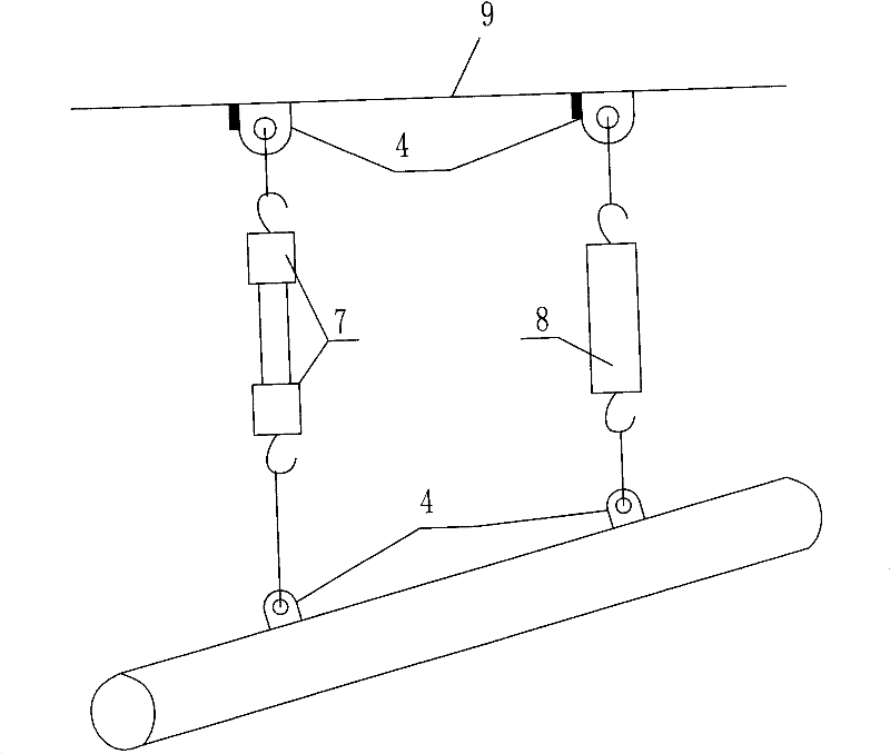 Overwater replacing method of structure of stay tube