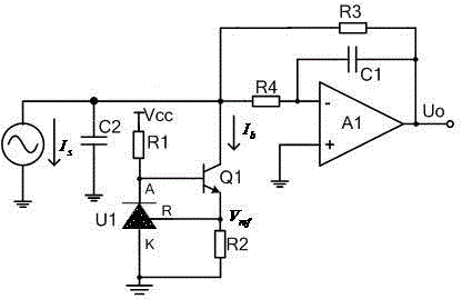 Current-to-voltage conversion circuit with input bias and active power filtering effects and current-to-voltage conversion method