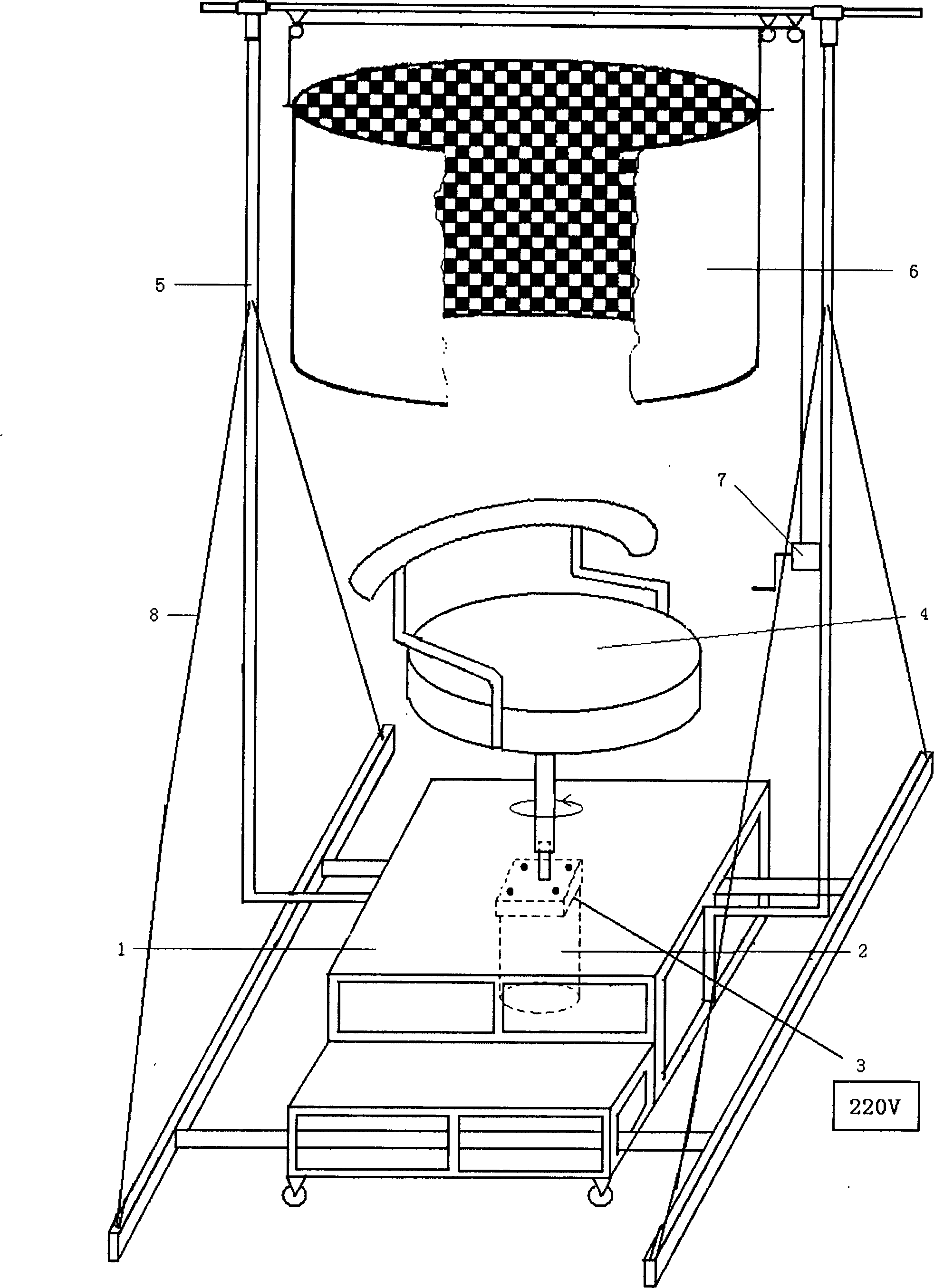 Experimental research device inducing motion sickness and implementation scheme