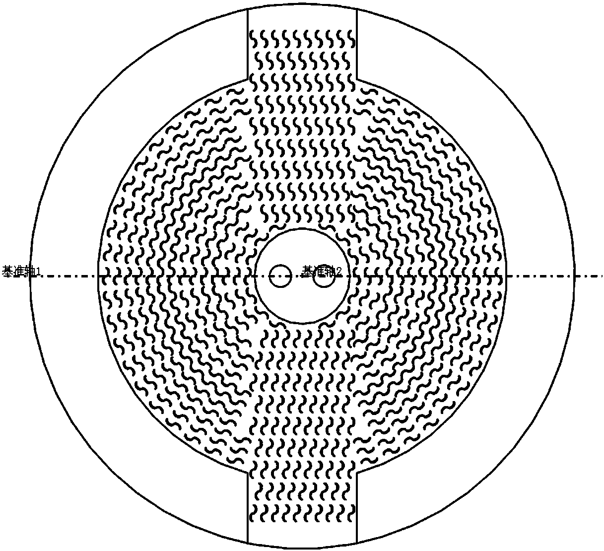 A heat exchanger core for heat exchange of more than three fluids