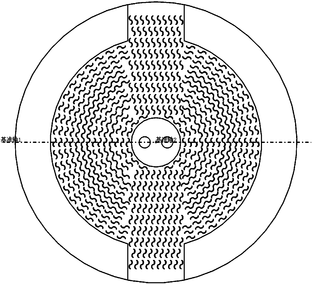 A heat exchanger core for heat exchange of more than three fluids