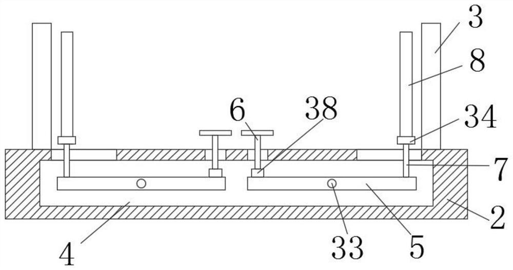 Water pump base for water supply and drainage equipment and working method of water pump base