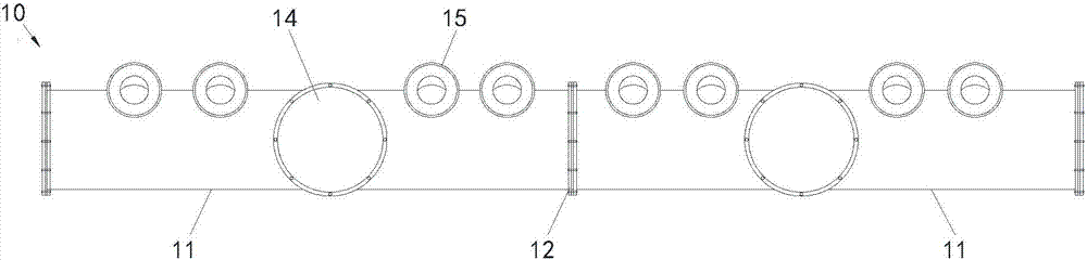 Air-conditioning air pipe reconstructed through industrial smoke discharging pipeline and construction method thereof