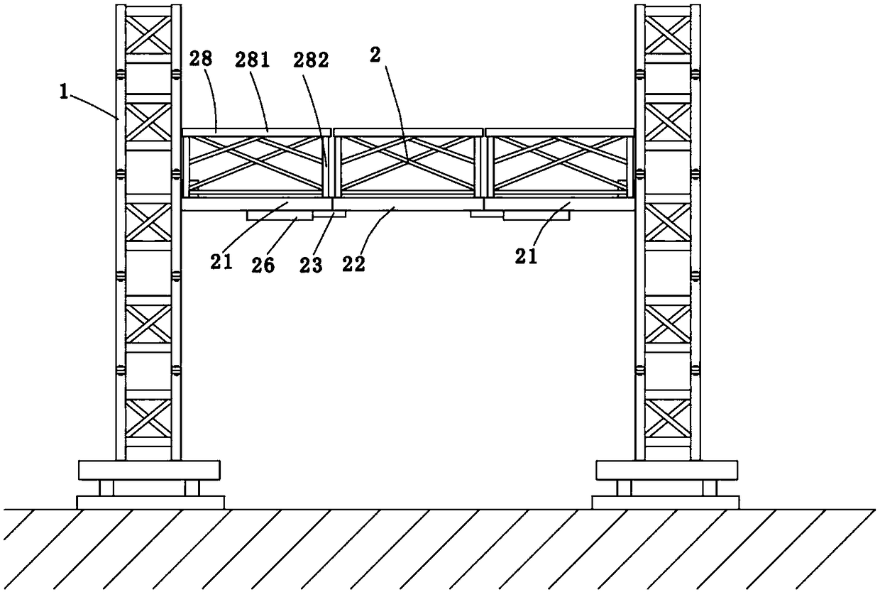 Construction platform for housing construction engineering