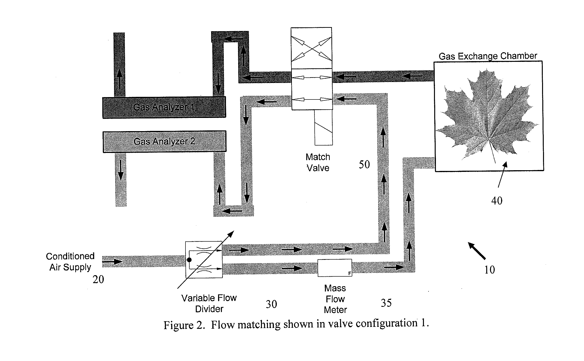 Off-set compensation technique for dual analyzer gas exchange systems