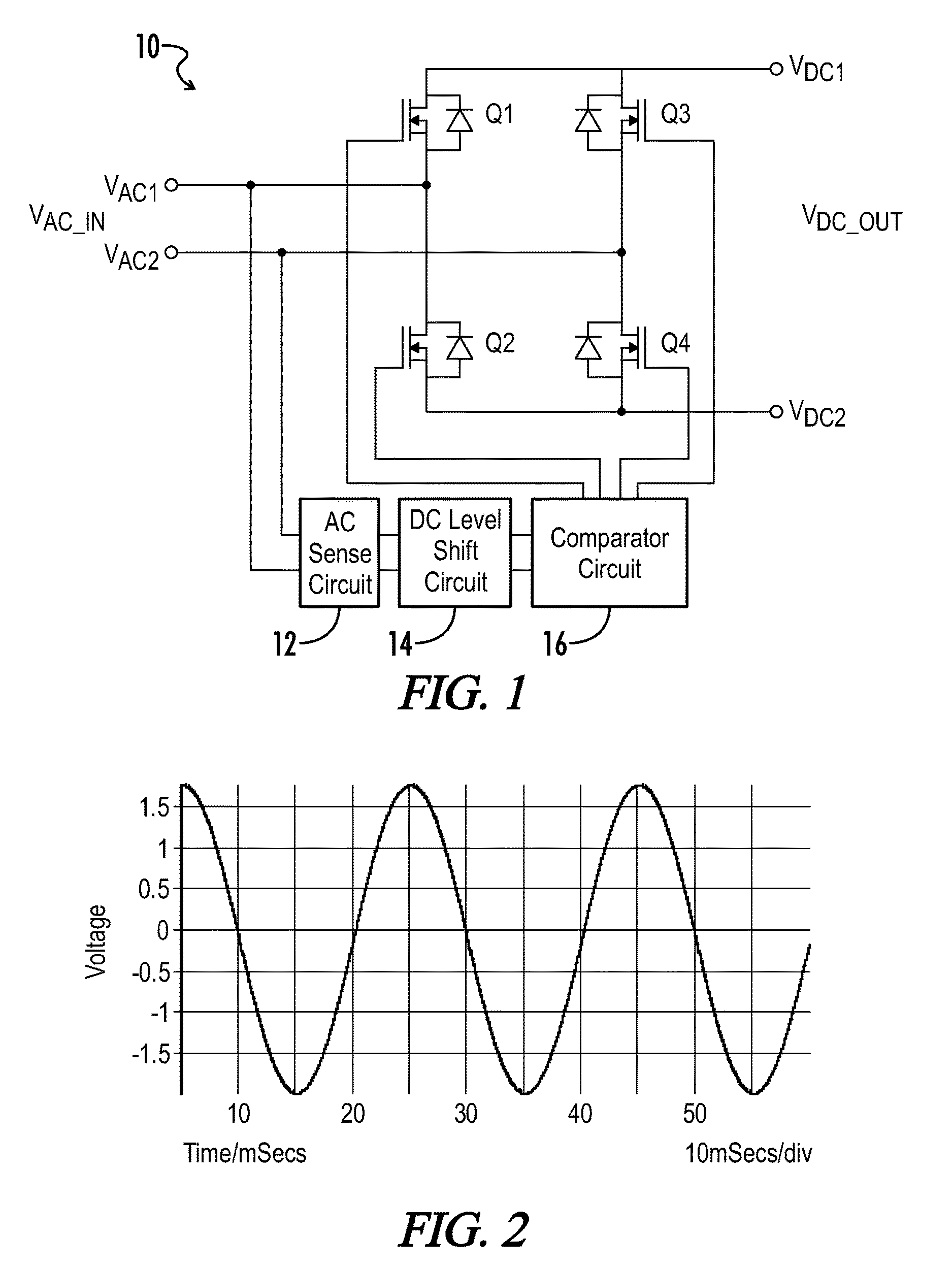 Power converter with self-driven synchronous rectifier control circuitry