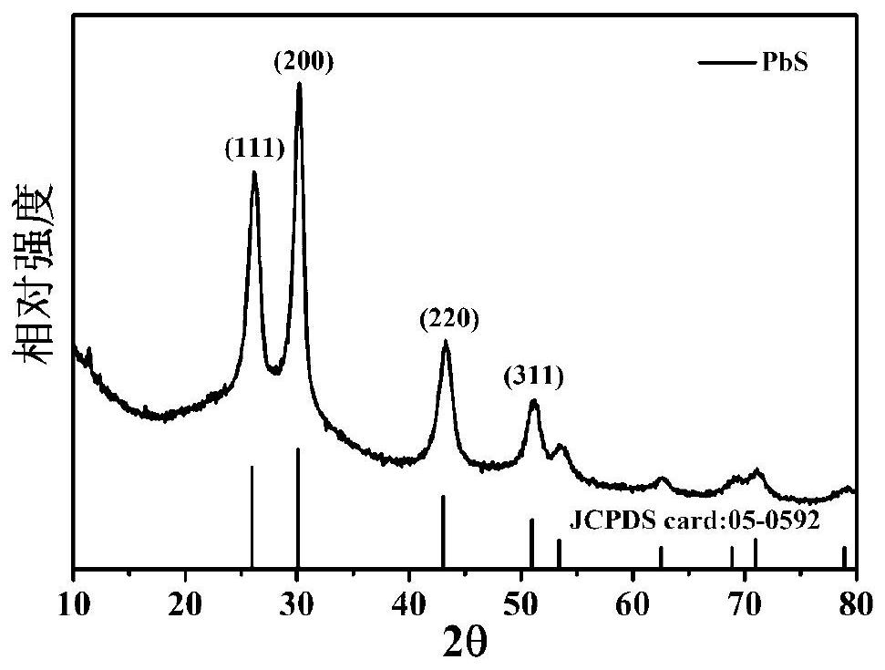 Lead sulfide film with broad absorption spectrum and preparation method thereof