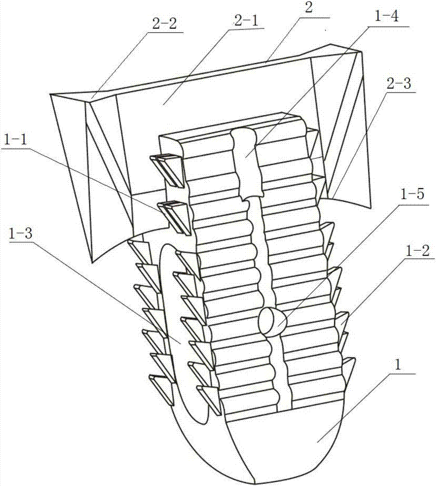 Mortise and tenon joint type thoracic and lumbar intervertebral fixator