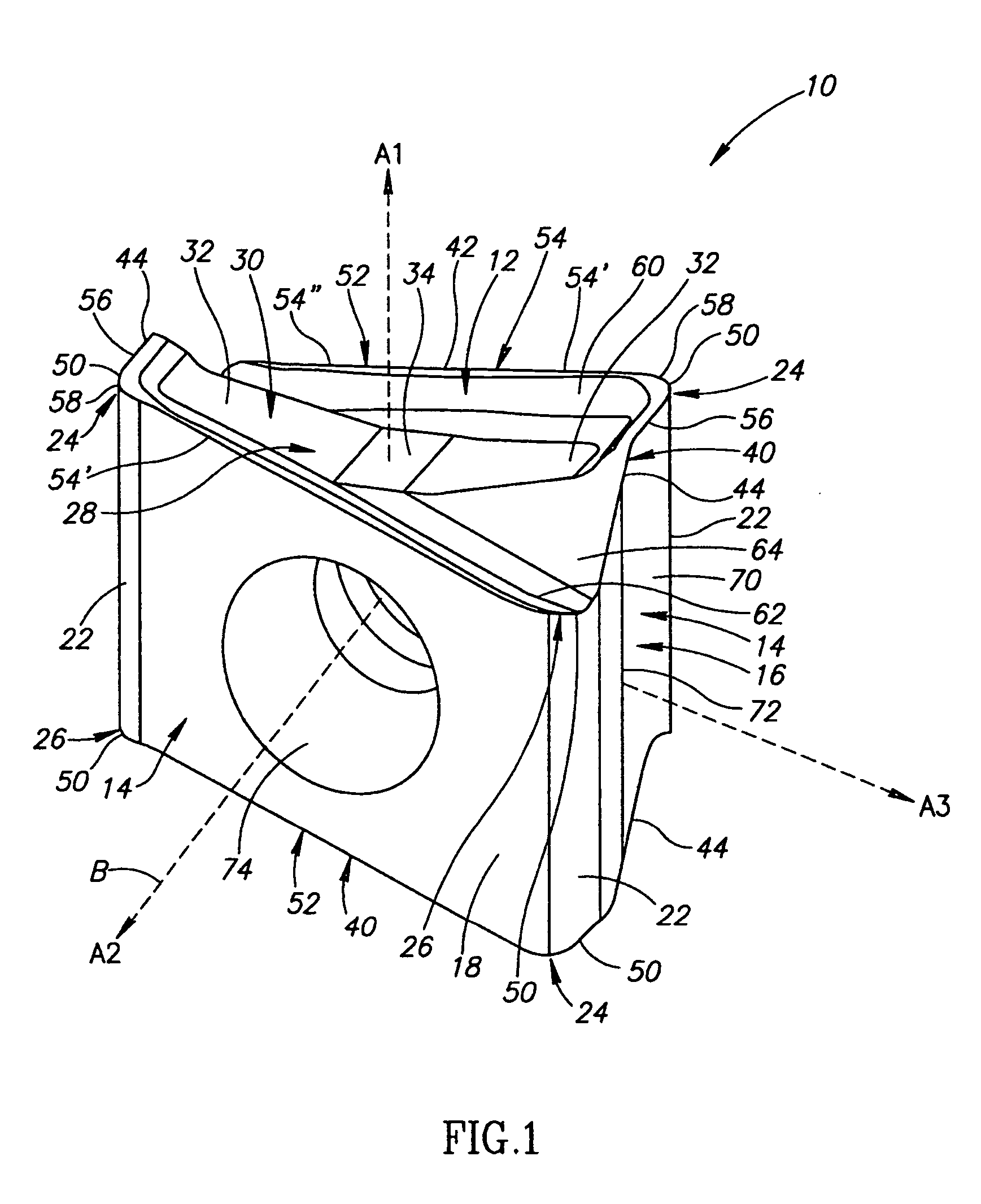 Tangential cutting insert and milling cutter