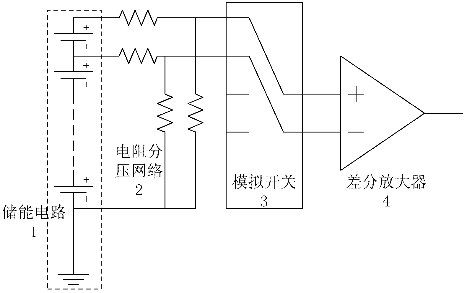 Checking circuit for energy storage device terminal voltage