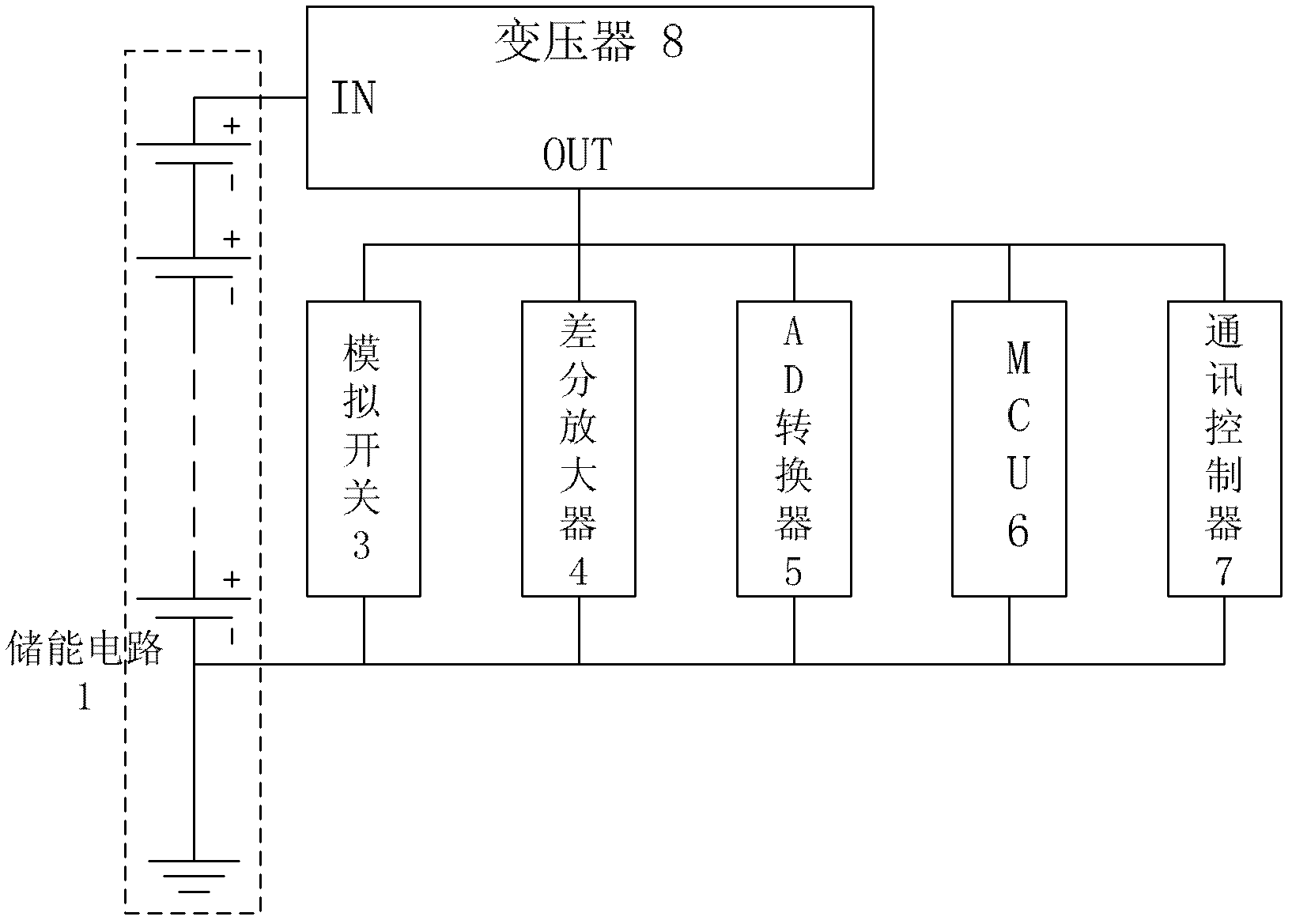 Checking circuit for energy storage device terminal voltage