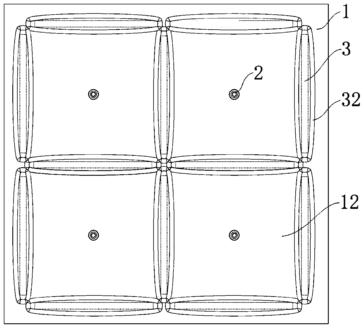 Free-separation-type flexible partitioning fire protection system