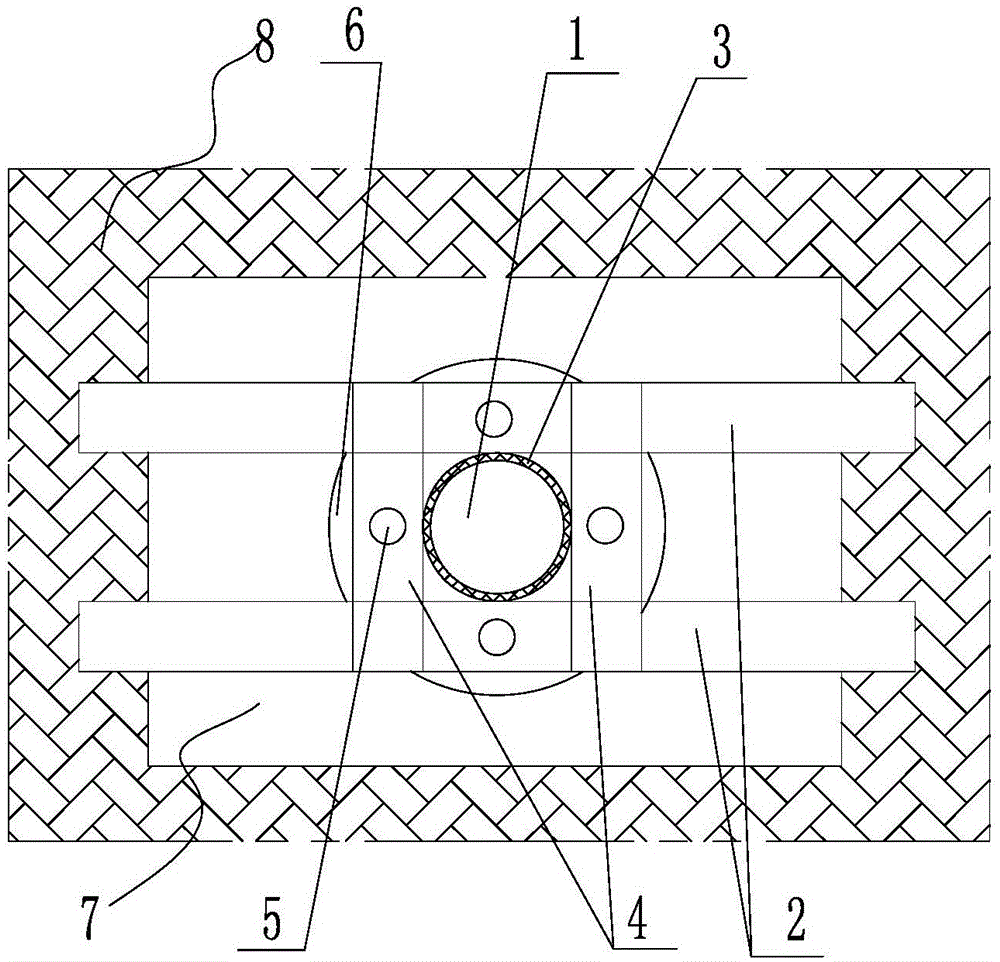 Reinforcing method of vertical pole used in earthwork excavation