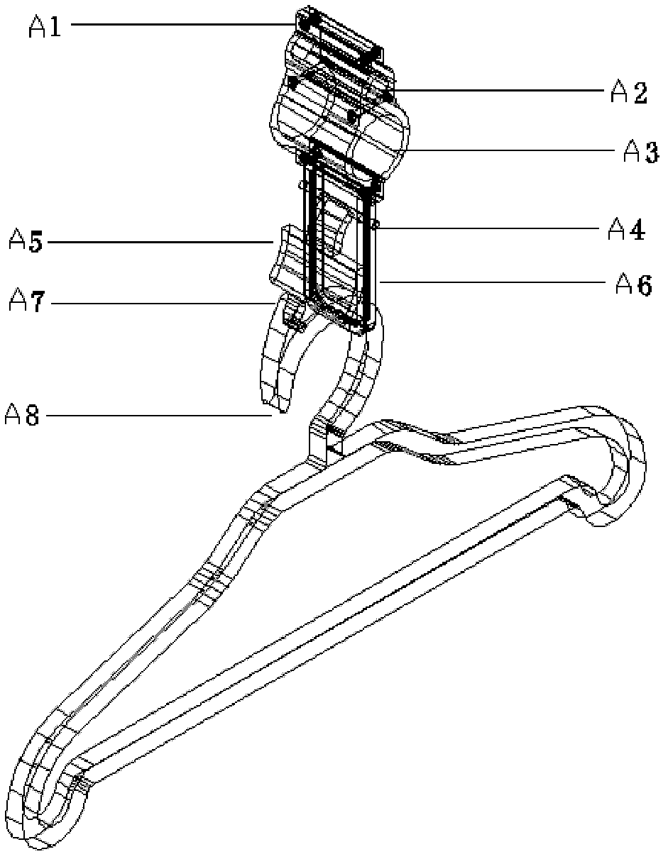 Clothes hanger combination with windproof and positioning functions