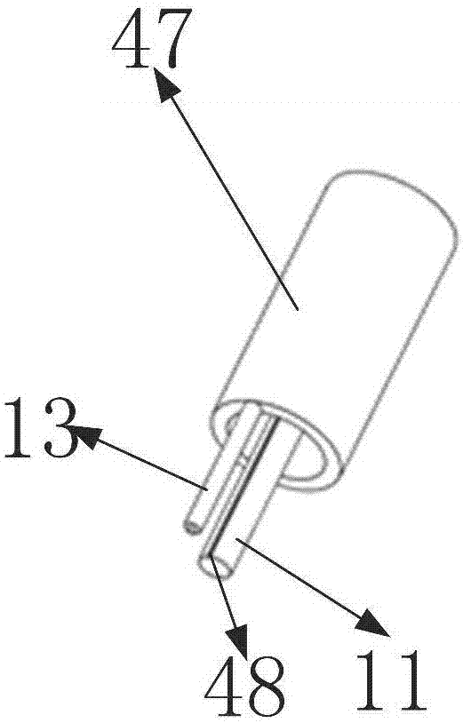 Movable telegraph pole which is based on control of pneumatic motor and used for easily collapsing ground