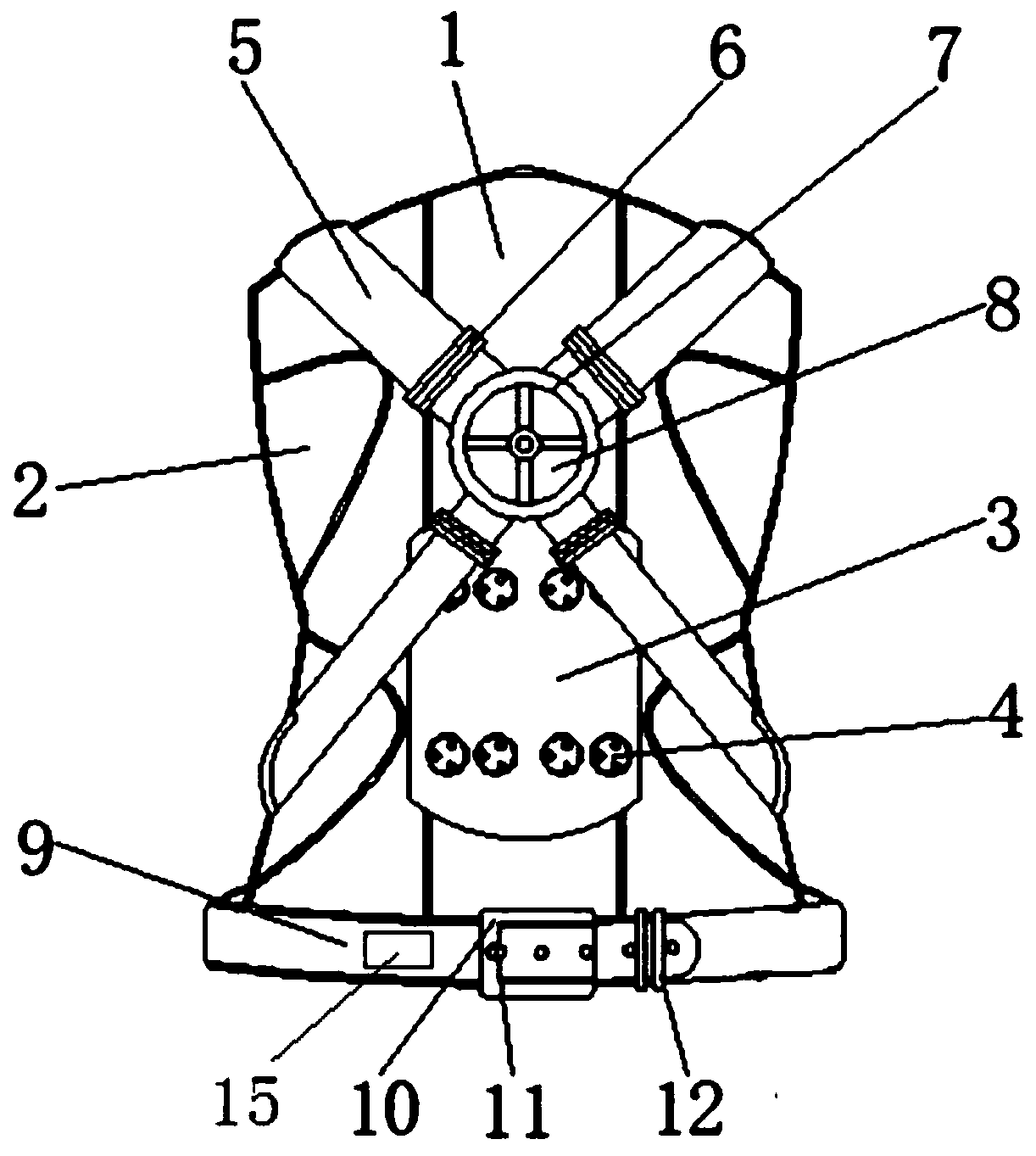 Portable intelligent medical waist massaging device