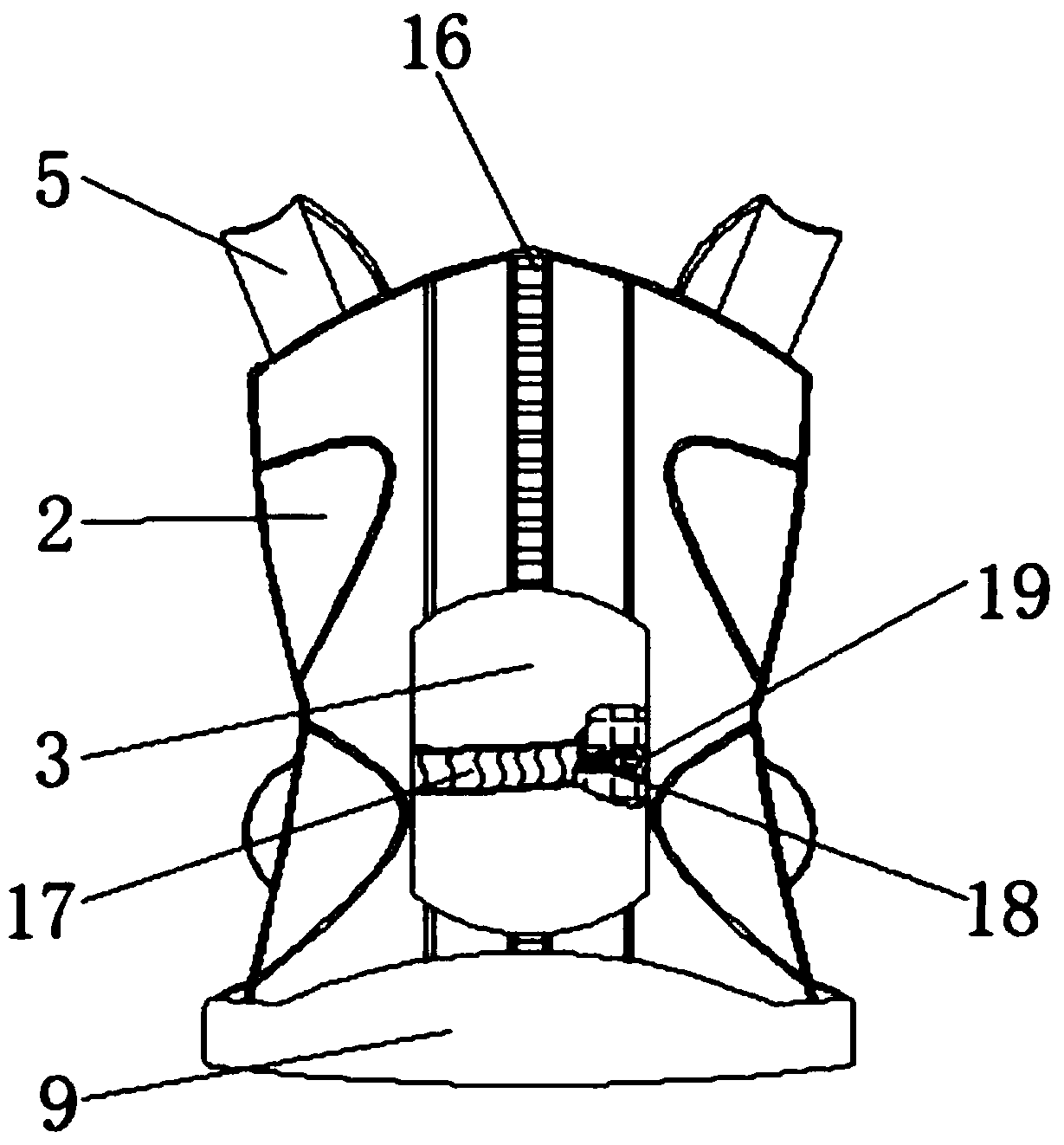 Portable intelligent medical waist massaging device