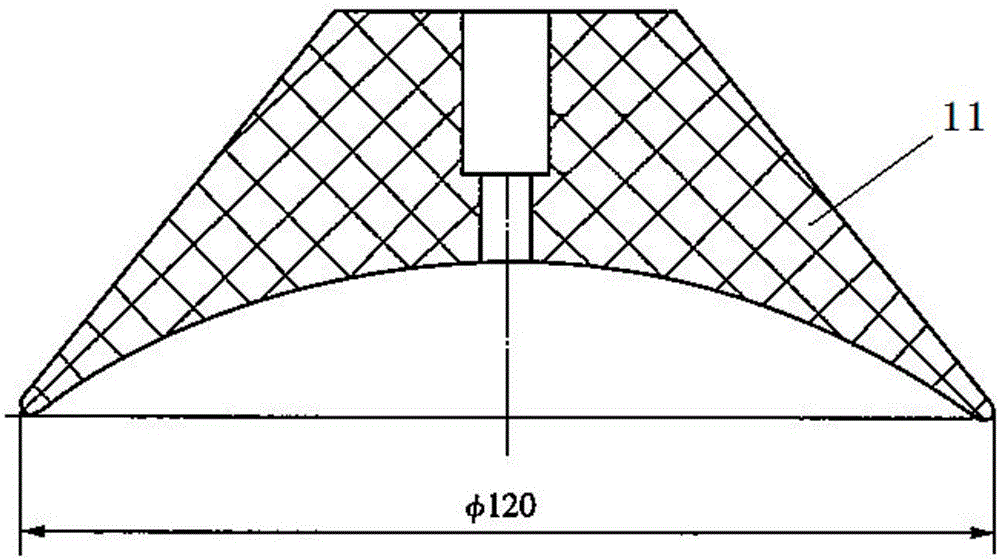 Structure with three suckers