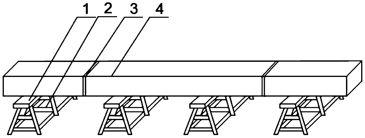 Support assembly for dismantling of support beams in foundation pits