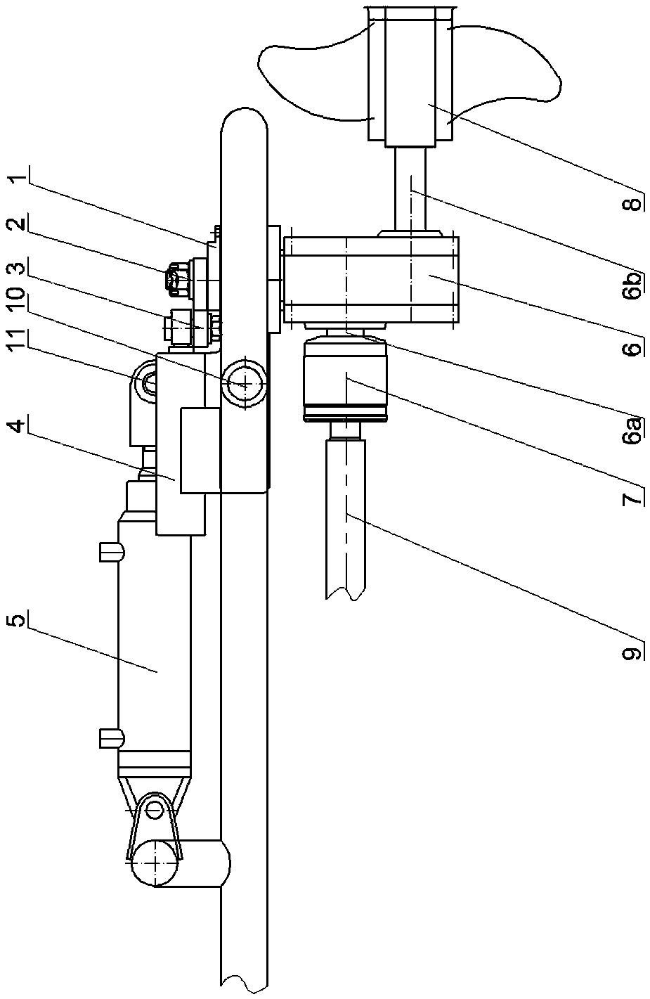 Folding propeller device