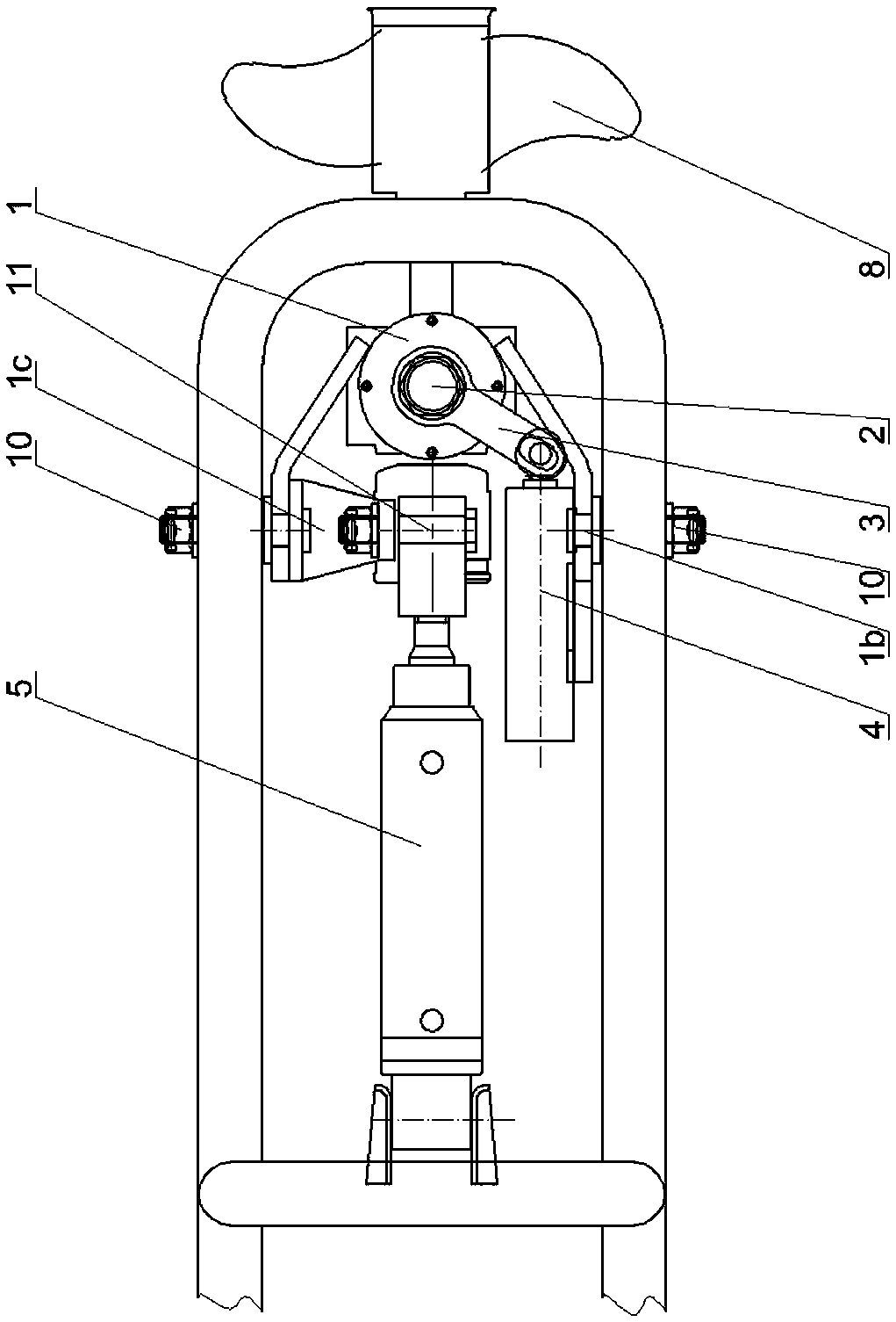 Folding propeller device