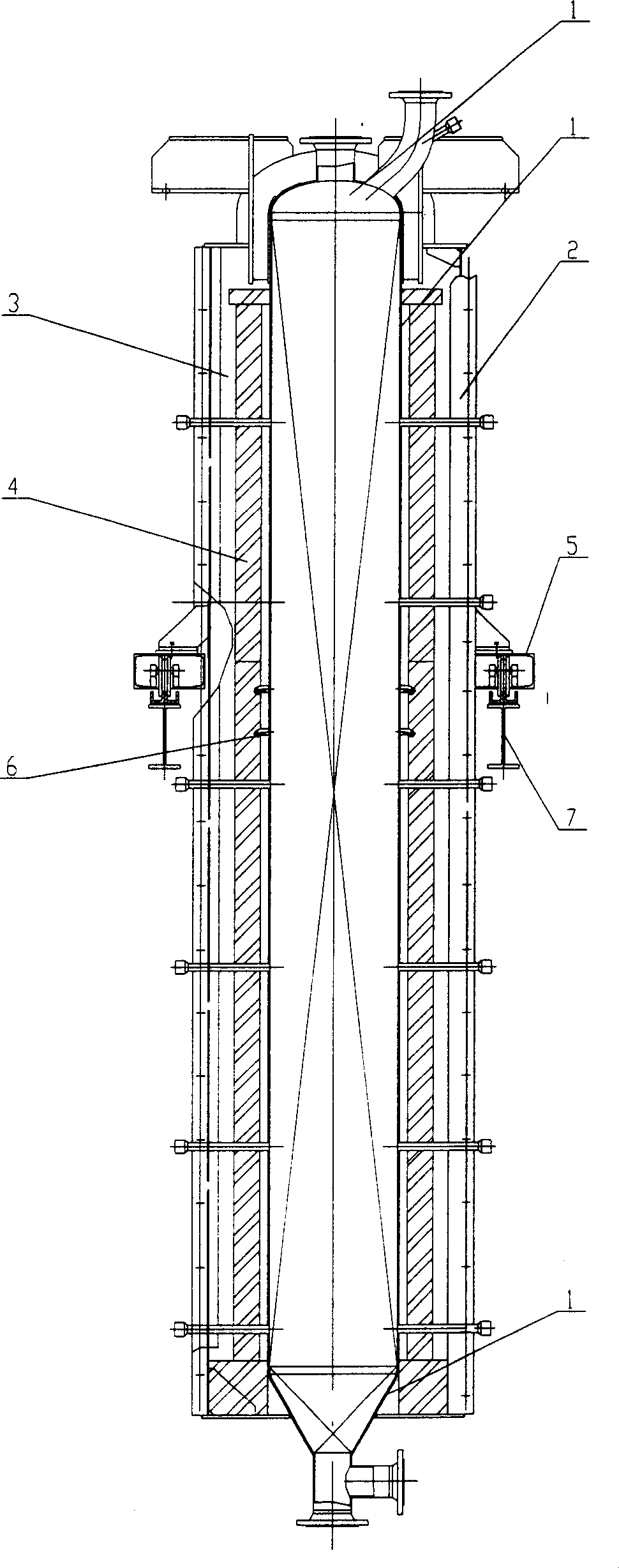 Valvular electrically heated furnace and application in catalyst carrier decomposition thereof