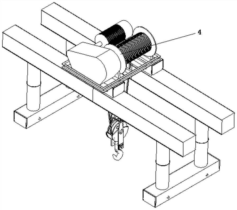 A small curve radius steel box girder bridge erecting machine and erection construction method