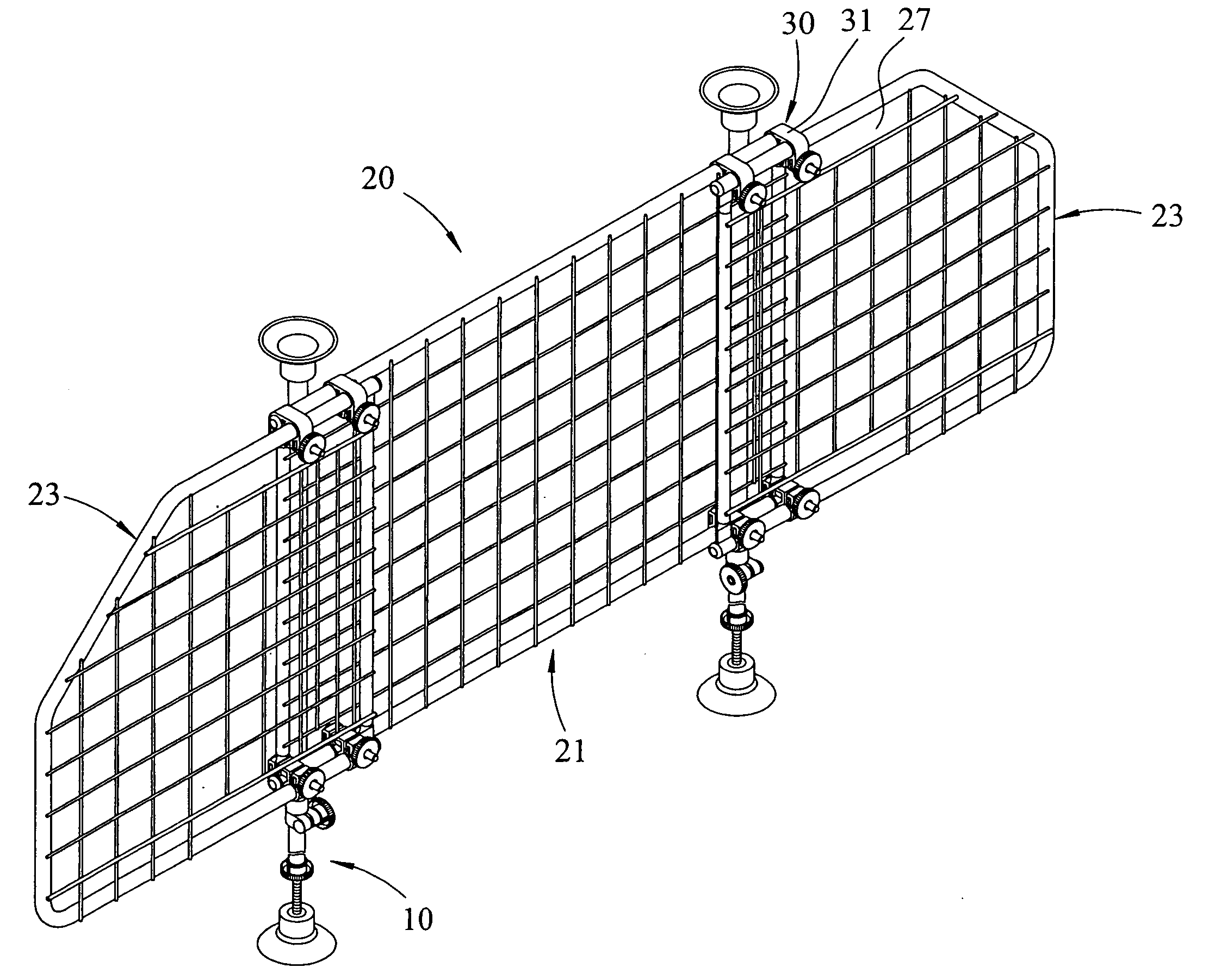 Width adjustable car barrier