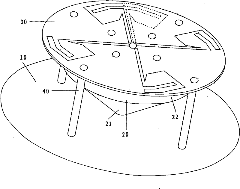 Broadband double polarization omnidirectional antenna and feed method