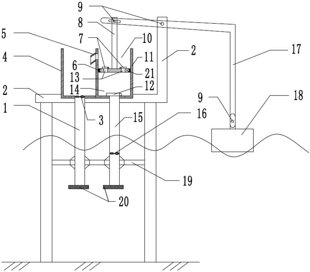 Wave-energy generating device