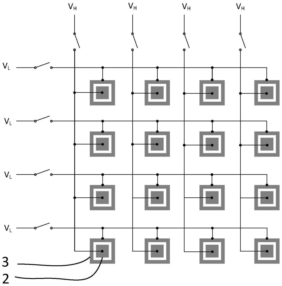 Electrode array device for gene sequence synthesis and control method thereof