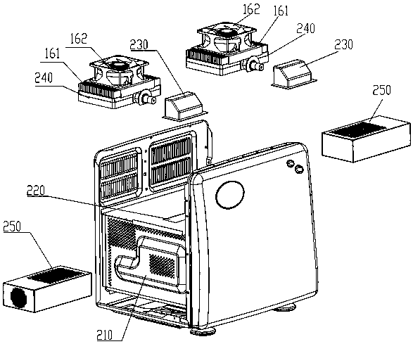 Semiconductor microwave oven and semiconductor microwave generator connecting structure for same