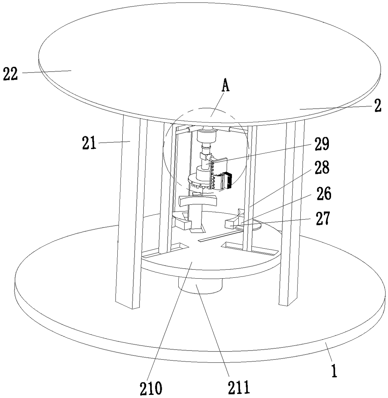 Latex paint plastic barrel processing device for building decoration and automatic treatment process