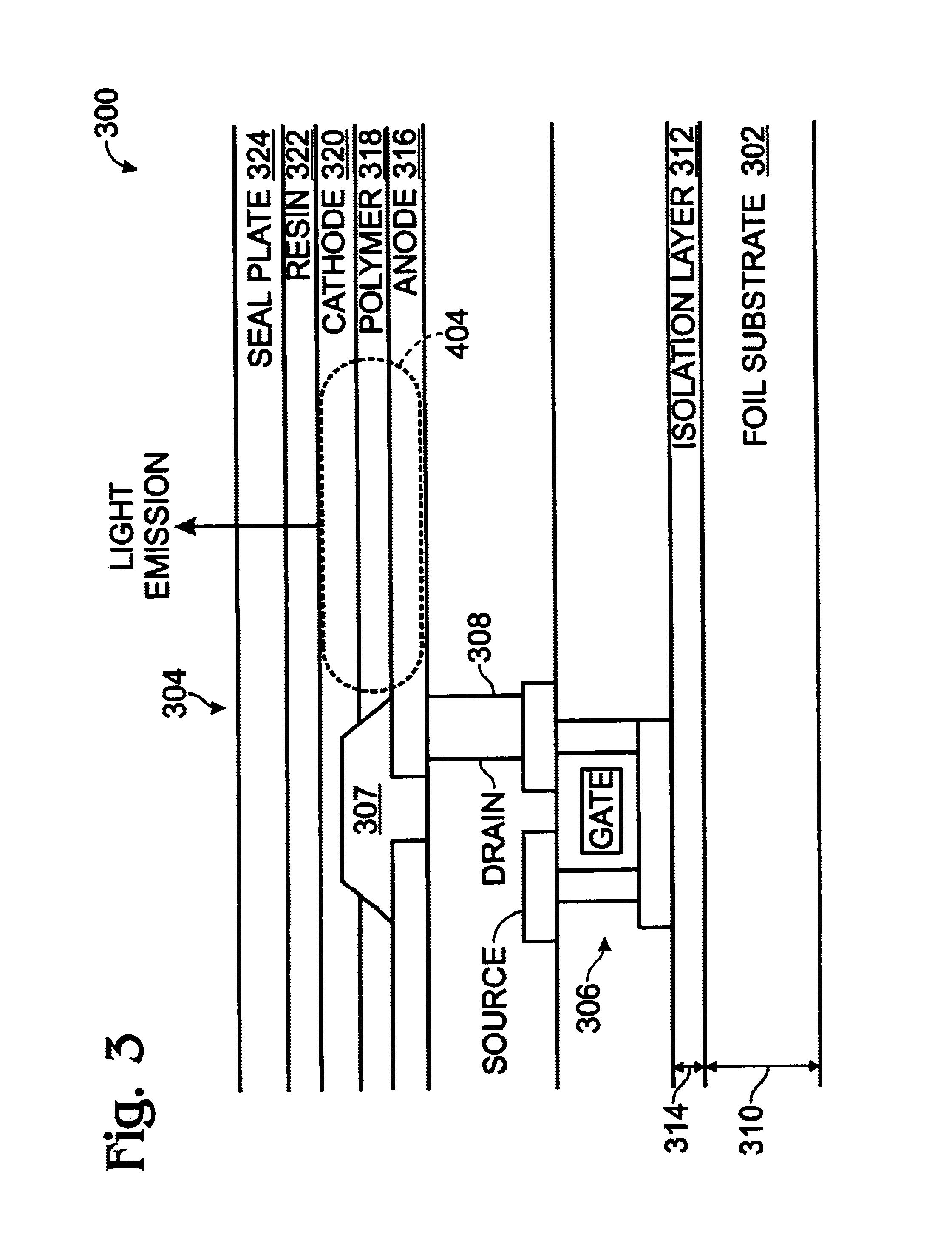 Flexible metal foil substrate display and method for forming same