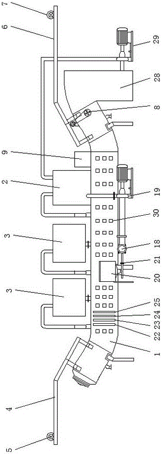 High-efficient comprehensive water recycling dyeing vat